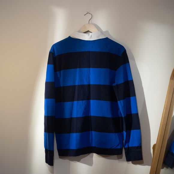 Tommy Hilfiger Polo Shirt with Stripe Pattern and Logo. Size L. - Picture 2 of 2
